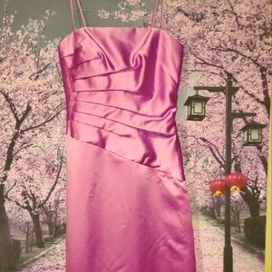 Rimini Formal Dress Size 4 Spaghetti Straps Barbie Pink Dress Back Zip